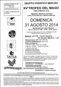15° Trofeo del Mago Merlino (Lo) 31 Agosto 2014