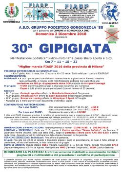30^ Gipigiata Gorgonzola 2 Dicembre 2018
