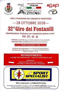 32° Giro dei Fontanili Vignate 28 Ottobre 2018