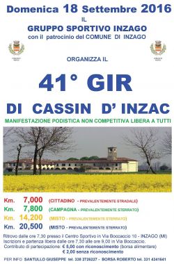 41° Gir di Cassin d'Inzac 18 Settembre 2016