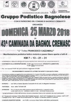 Bagnolo Cremasco 25 Marzo 2018