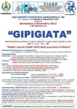 29° Gipigiata Gorgonzola 3 Dicembre 2017