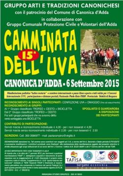 15^ Camminata dell'uva Canonica D'Adda 6 Settembre 2015