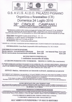 38° Cinque Campanili Scannabue Palazzo Pignano 24 Luglio 2016